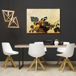 Wall art print and canvas. Caravaggio, Canestra di frutta