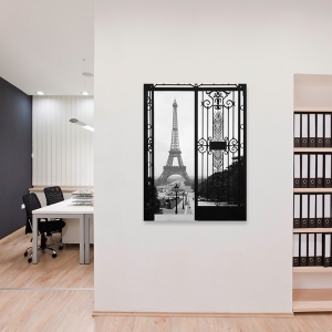 Leinwandbilder. Der Eiffelturm vom Trocadero in Paris aus gesehen