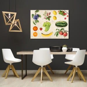 Bilder auf Leinwand mit Küchenmotiven. Obst aus der Welt