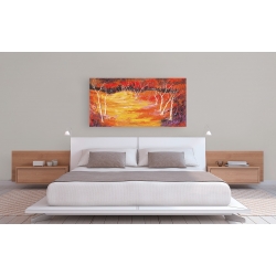 Wall art print and canvas. Lucas, Red forest