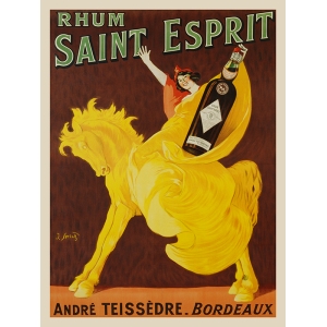 Cuadros vintage en canvas. J. Spring, Rhum Saint Esprit, 1919