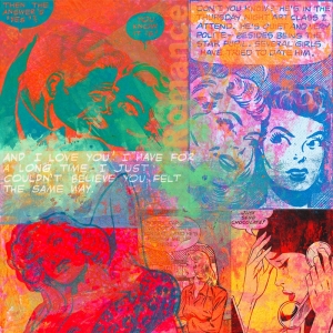Pop art print, canvas, poster. Eric Chestier, Romance