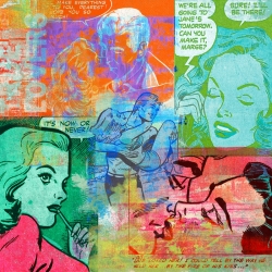 Pop Art Leinwandbilder mit Comics. Eric Chestier, True Lovers