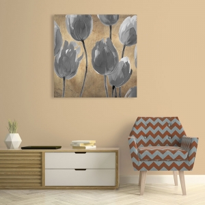 Wall art print, canvas, poster. Luca Villa, Grey Tulips I