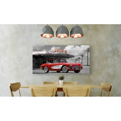 Wall art print and canvas. Gasoline Images, Historical diner, USA