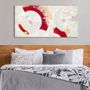 Abstract art print, canvas, poster. Arturo Armenti, Crimson orbits