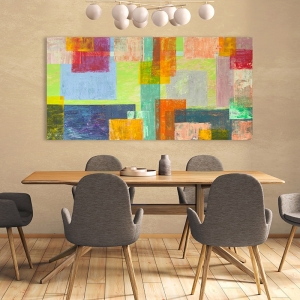 Tableau abstrait coloré sur toile. Corrado, Kaleidos II