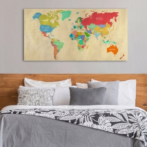 Tableau carte du monde. Hipster Map of the World