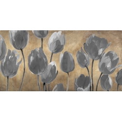 Wall art print, canvas, poster. Luca Villa, Grey Tulips