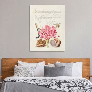 Botanical art print, canvas. From the Model Book of Calligraphy, V