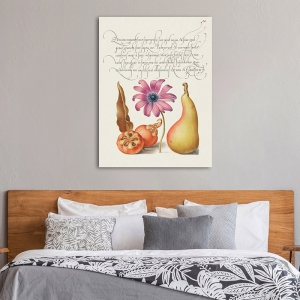 Botanical art print, canvas. From the Model Book of Calligraphy, VIII