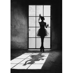 Tableau sur toile. Photo de danse noir et blanc. Twilight Dancer