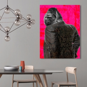 Wall art print, canvas, poster.  VizLab, Ape in a Suit (Pop Version)