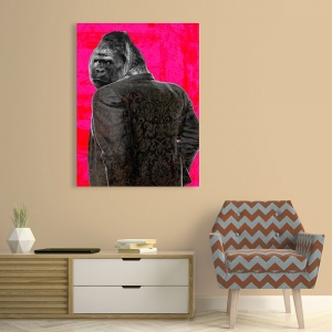 Wall art print, canvas, poster.  VizLab, Ape in a Suit (Pop Version)
