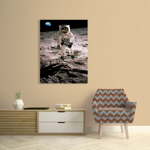 Quadro, stampa su tela. Foto spazio. Moonskating (NASA)