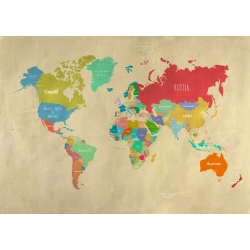 Weltkarte Poster. Joannoo, Hipster Map of the World II