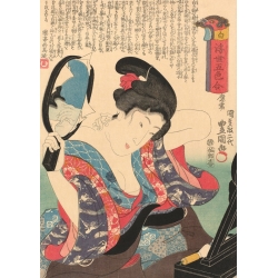 Tableau japonais. Kunisada, Five Colors from the Revolving World