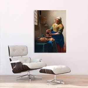 Tableau sur toile, poster et affiche. Jan Vermeer, La laitière