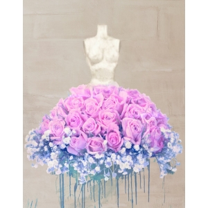 Cuadros flores modernos en lienzo. Kelly Parr, Dressed in Flowers II