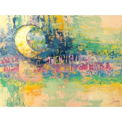 Modern abstract on canvas. Lucas, Moon Reflections