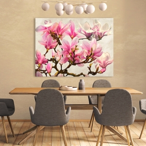 Wall art print, canvas, poster. Magnolia Branch (neutral)