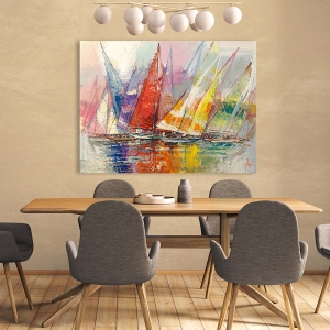 Wall art print, canvas, poster. Luigi Florio, Reflected sails