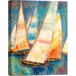 Cuadros barcos de vela. Luigi Florio, Velas de color II