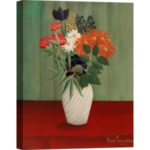 Quadro, stampa su tela. Rousseau, Bouquet of Flowers with China Aster