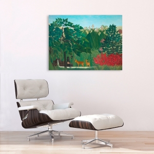 Wall art print, canvas, poster. Henri Rousseau, The Waterfall