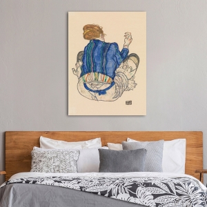 Cuadros en lienzo y poster. Egon Schiele, Mujer sentada, vista posterior