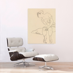 Quadro, stampa su tela. Disegni di Egon Schiele, Donna seduta
