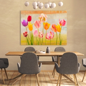 Quadro fiori, stampa su tela. Rizzardi, Tulipani d'estate