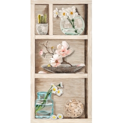 Wall art print, canvas. Elena Dolci, Flowers and memories II vertical
