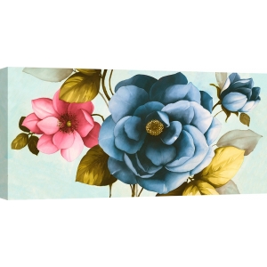 Quadro con fiori, stampa su tela. Rei Keiko, L’azalea blu