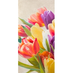 Blumenbilder auf Leinwand. Luca Villa, Tulpen im Frühling I