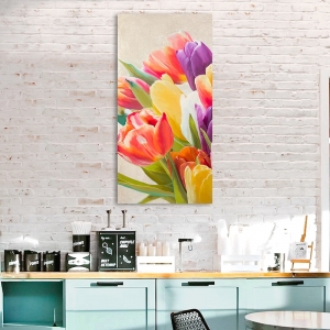 Tableau fleur moderne sur toile. Luca Villa, Tulipes d'été I