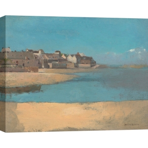 Kunstdruck Odilon Redon, Village by the Sea in Brittany