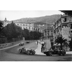 Tableau photo noir et blanc. Le Gran Prix de Monaco, 1932