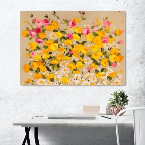Floral art print and canvas. Anna Borgese, Festival of Flowers I