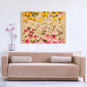 Floral art print and canvas. Anna Borgese, Festival of Flowers II