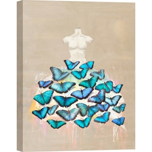 Quadro fashion con farfalle. Kelly Parr, Dress of Butterflies II