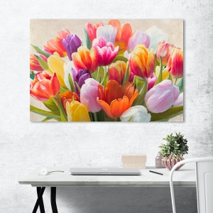 Wall art print and canvas. Luca Villa, Spring Tulips