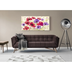 Wall art print and canvas. Luigi Florio, Flower Field in Spring