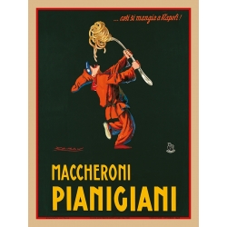 Vintage Poster, Bilder auf Leinwand. Mauzan, Maccheroni Pianigiani
