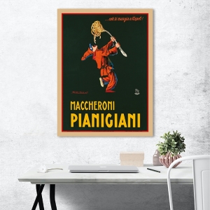 Vintage Poster, Bilder auf Leinwand. Mauzan, Maccheroni Pianigiani