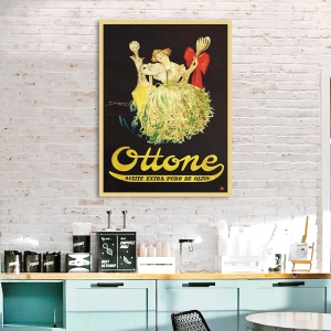 Vintage poster and canvas for kitchen. Mauzan, Ottone olive oil