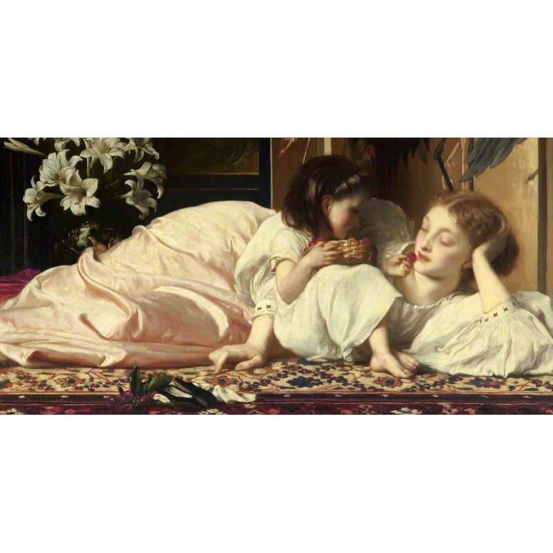 Wall art print and canvas. Frederic Leighton, Mother and Child