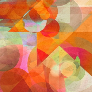 Cuadro abstracto geometrico en canvas. Kaj Rama, Dusk