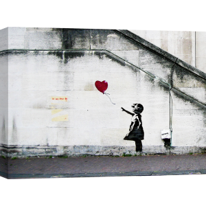 Wall art print and canvas. Anonymous (attributed to Banksy), South Bank, London (graffiti - detail)