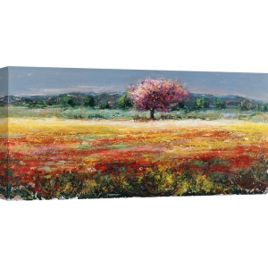 Cuadros de paisajes de campo en canvas. Florio, El árbol rosado
